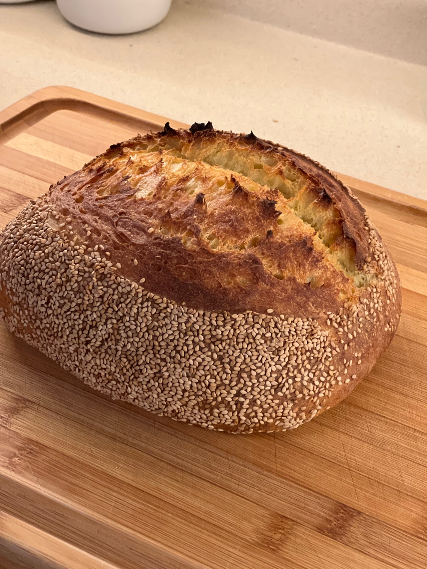 Golden Semolina Sourdough