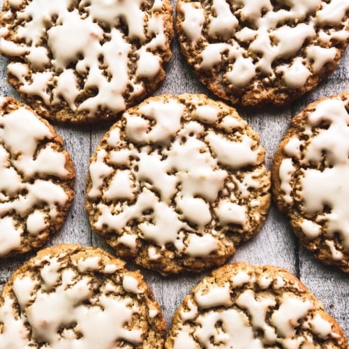 Maple Glazed Oatmeal Cookies