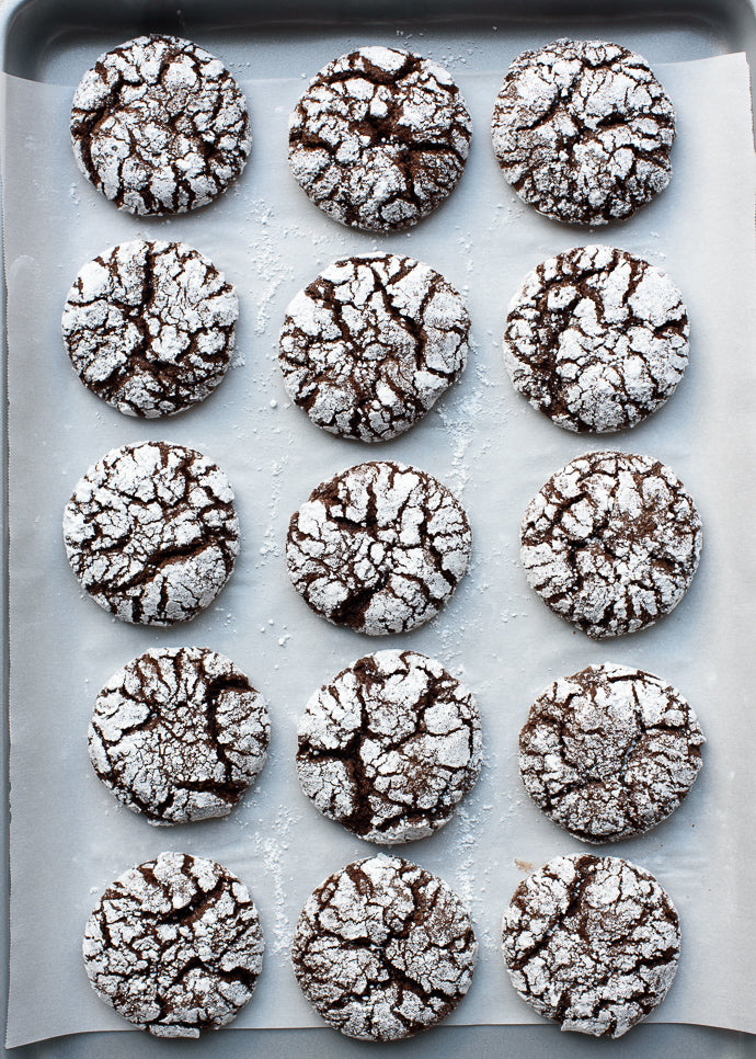 Peppermint Mocha Crinkle Cookies