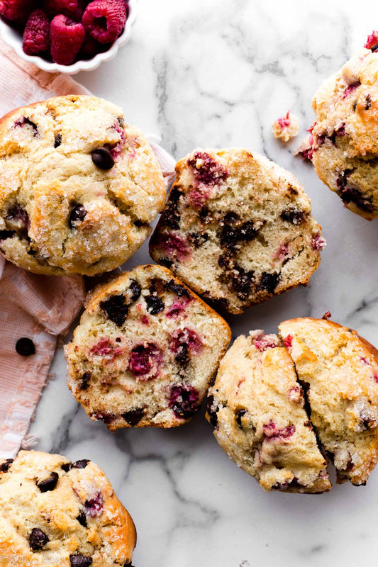 Raspberry Dark Chocolate Muffins