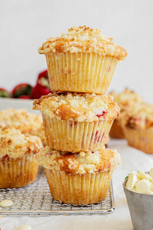 Strawberry White Chocolate Muffins